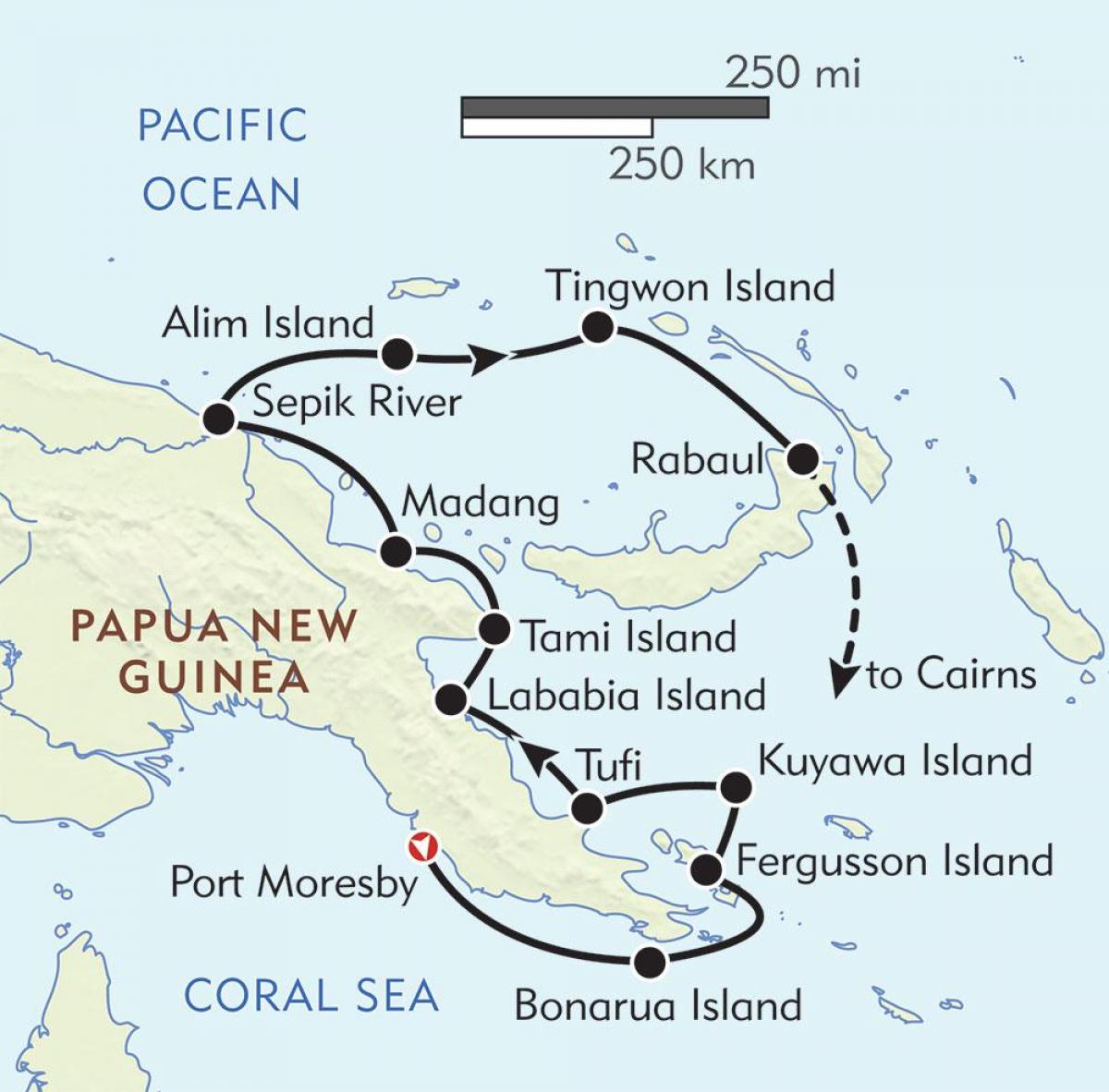 नक्शे के rabaul, पापुआ न्यू गिनी