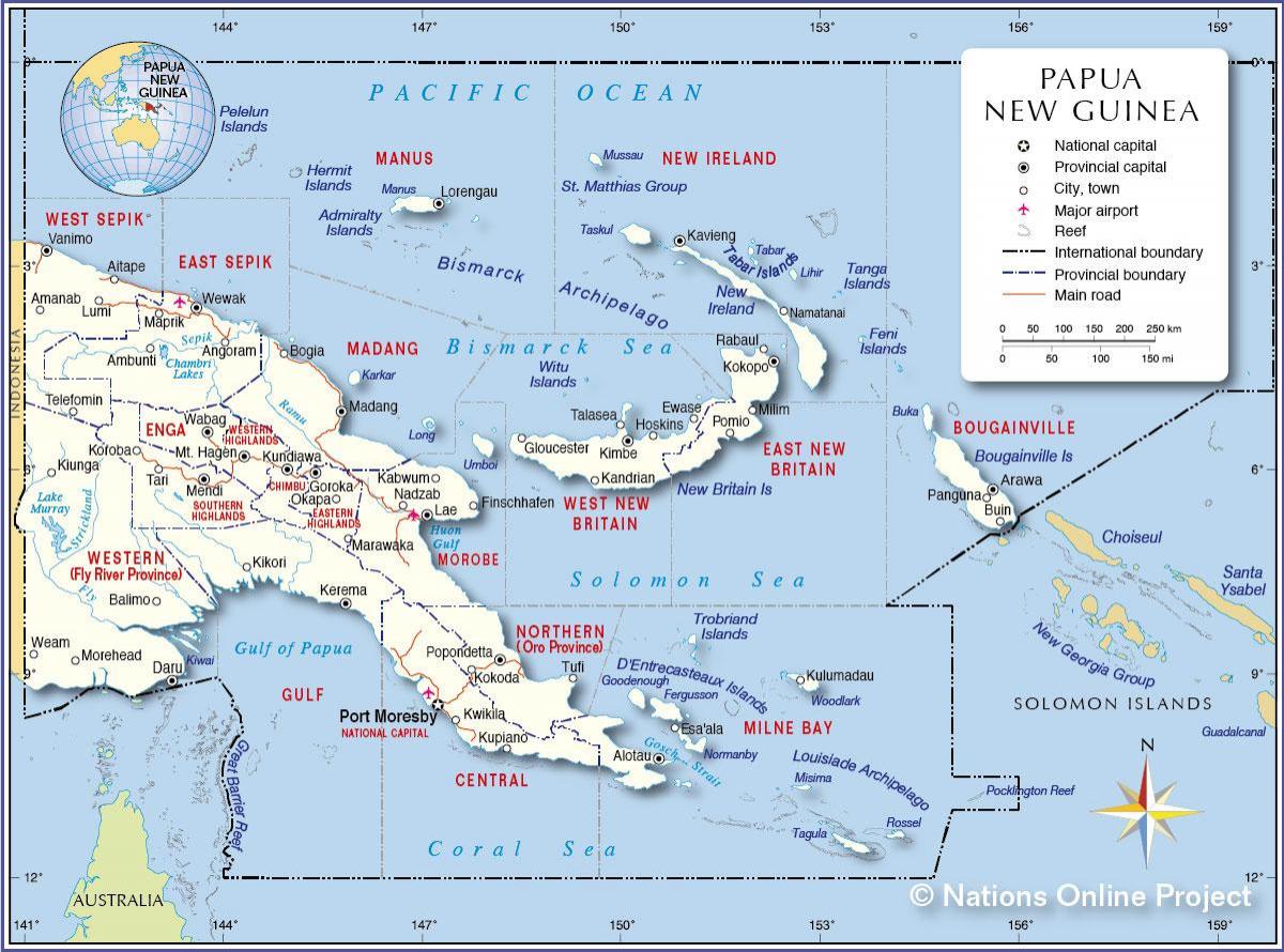 नक्शे की तरी पापुआ न्यू गिनी 