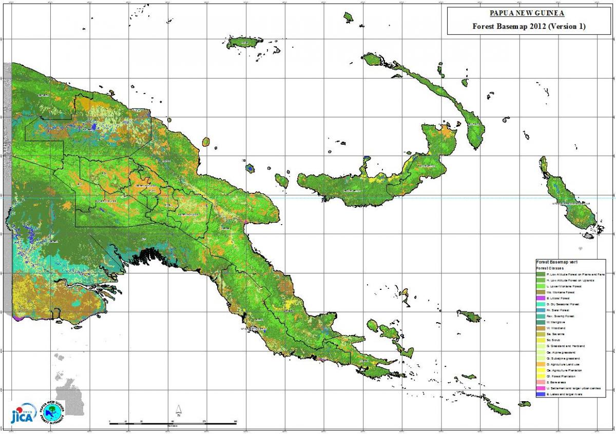 नक्शे के पापुआ न्यू गिनी जलवायु