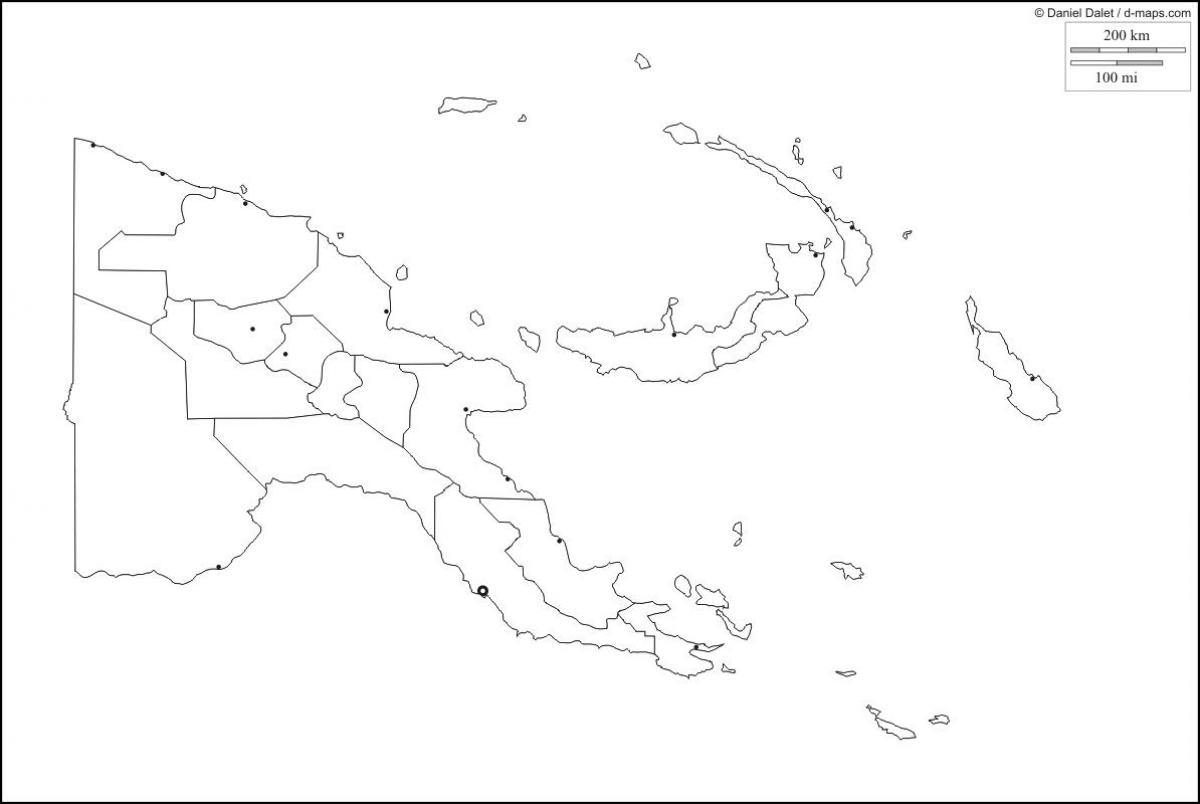 नक्शे के पापुआ न्यू गिनी नक्शा रूपरेखा