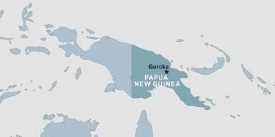 नक्शे के goroka, पापुआ न्यू गिनी