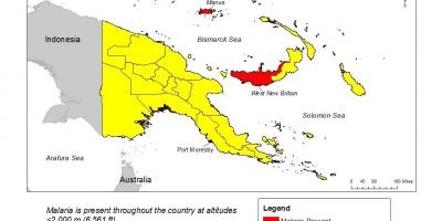 नक्शे के पापुआ न्यू गिनी मलेरिया