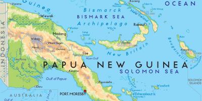 नक्शे की राजधानी शहर के पापुआ न्यू गिनी
